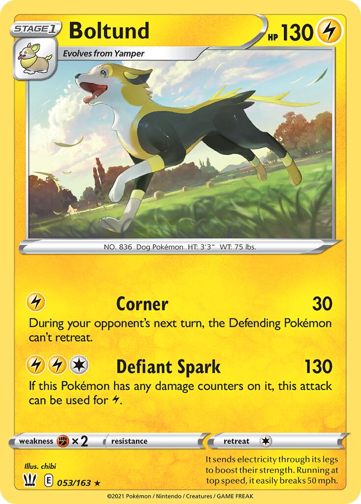 Boltund 053/183 — Battle Styles (English Pokémon TCG card)