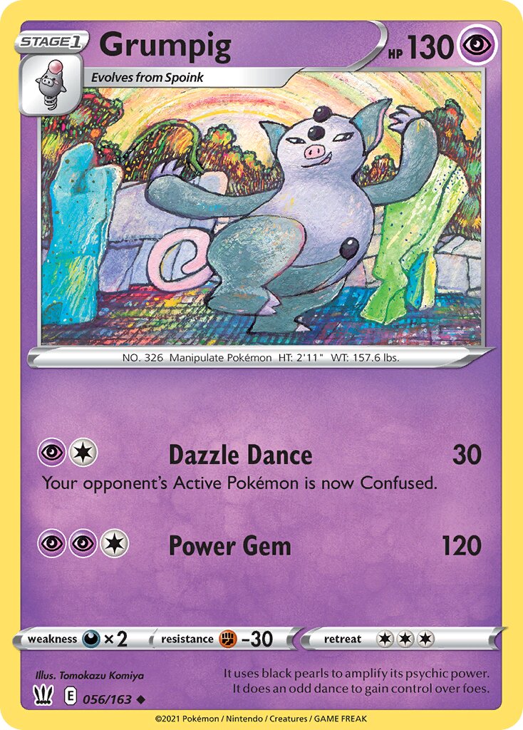 Grumpig 056/183 — Battle Styles (English Pokémon TCG card)