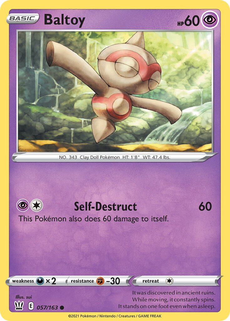 Baltoy 057/183 — Battle Styles (English Pokémon TCG card)