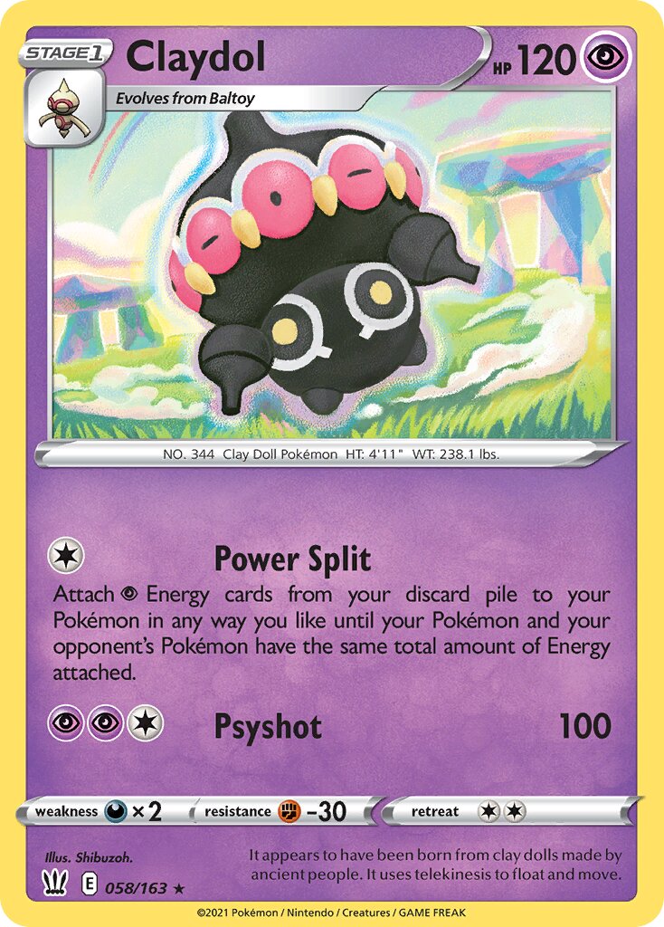 Claydol 058/183 — Battle Styles (English Pokémon TCG card)