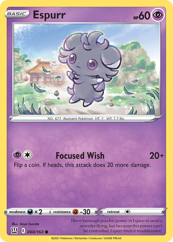 Espurr 060/183 — Battle Styles (English Pokémon TCG card)