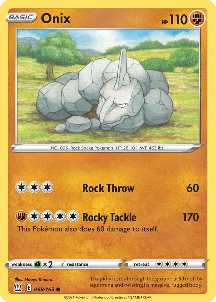 Onix 068/183 — Battle Styles (English Pokémon TCG card)
