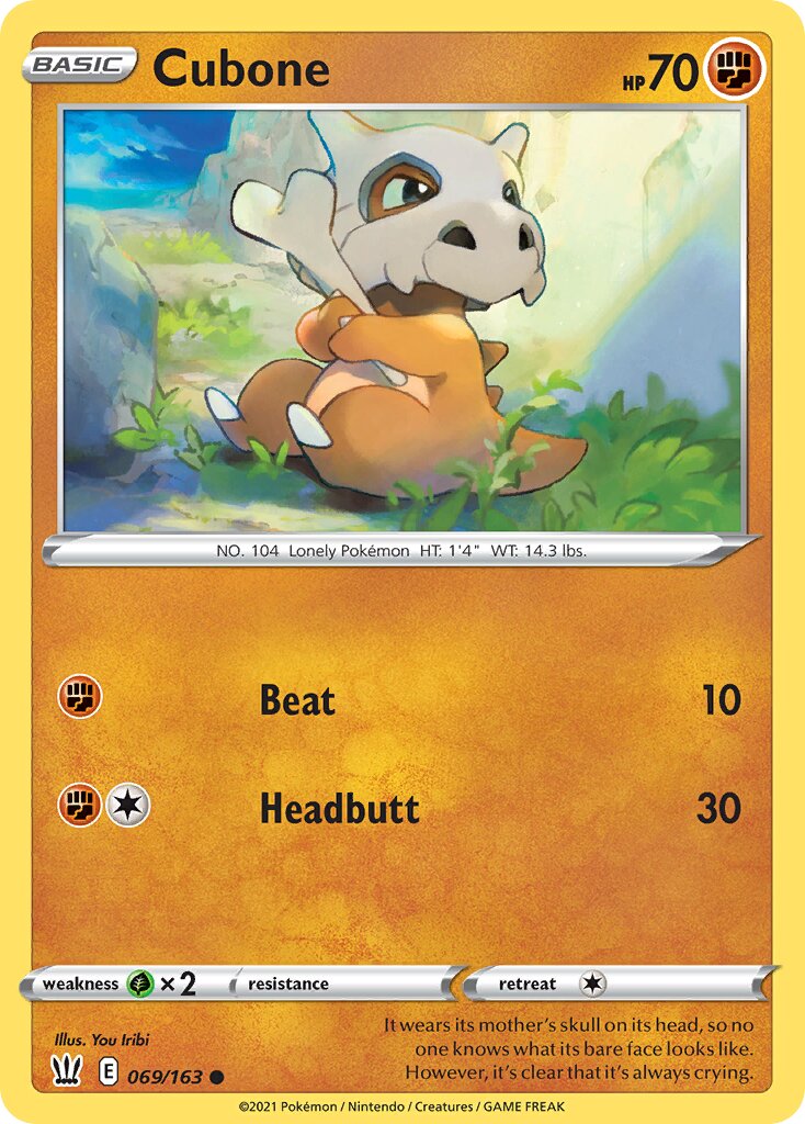 Cubone 069/183 — Battle Styles (English Pokémon TCG card)