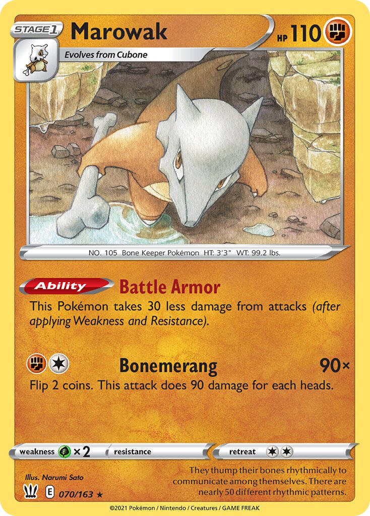 Marowak 070/183 — Battle Styles (English Pokémon TCG card)