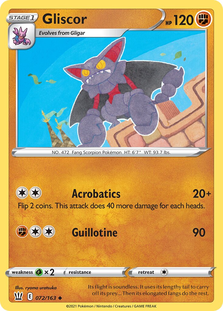 Gliscor 072/183 — Battle Styles (English Pokémon TCG card)