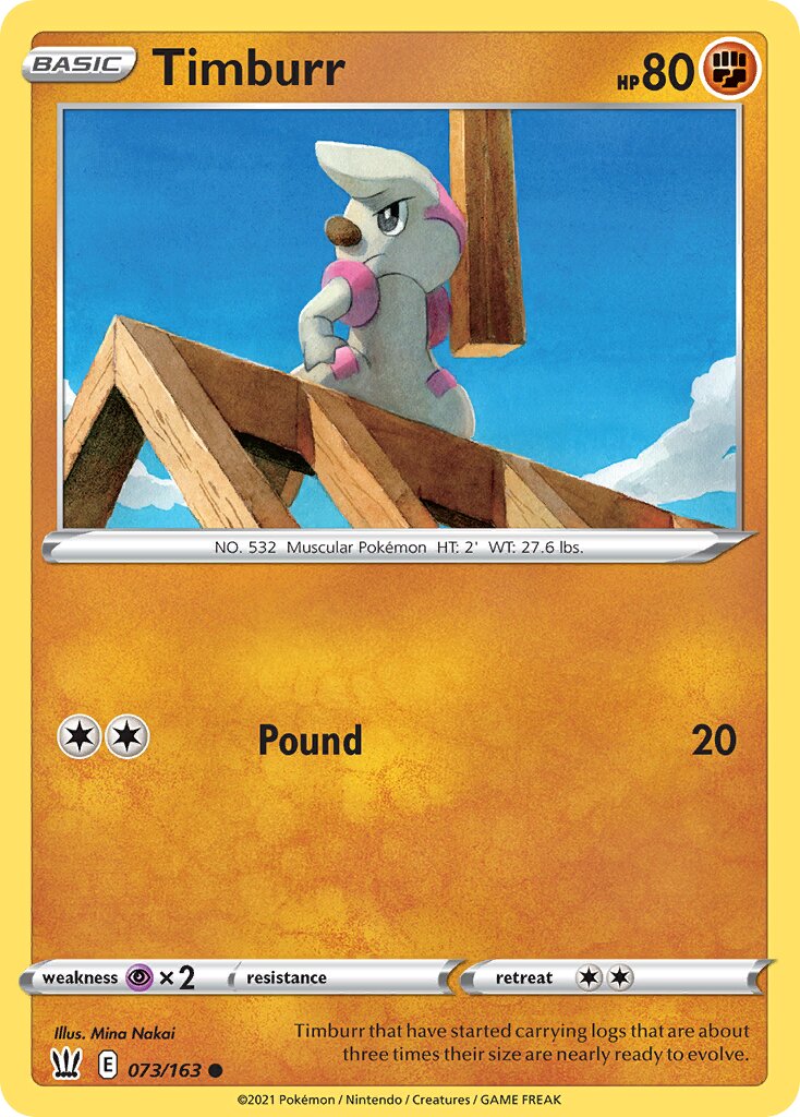 Timburr 073/183 — Battle Styles (English Pokémon TCG card)
