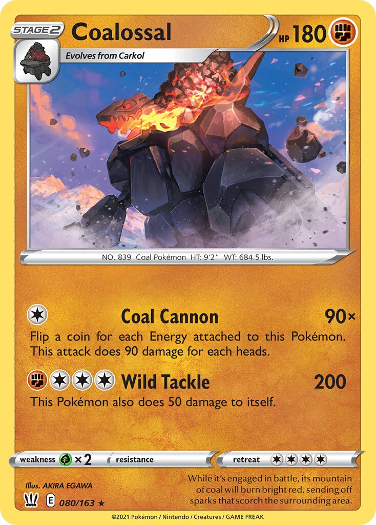 Coalossal 080/183 — Battle Styles (English Pokémon TCG card)