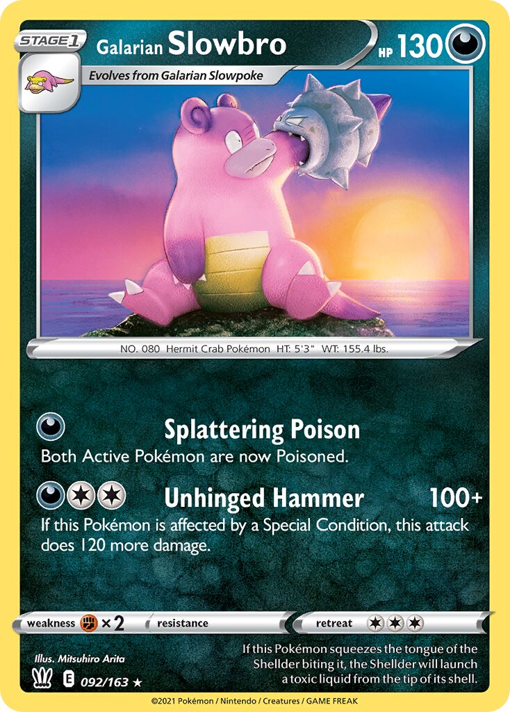 Galarian Slowbro 092/183 — Battle Styles (English Pokémon TCG card)
