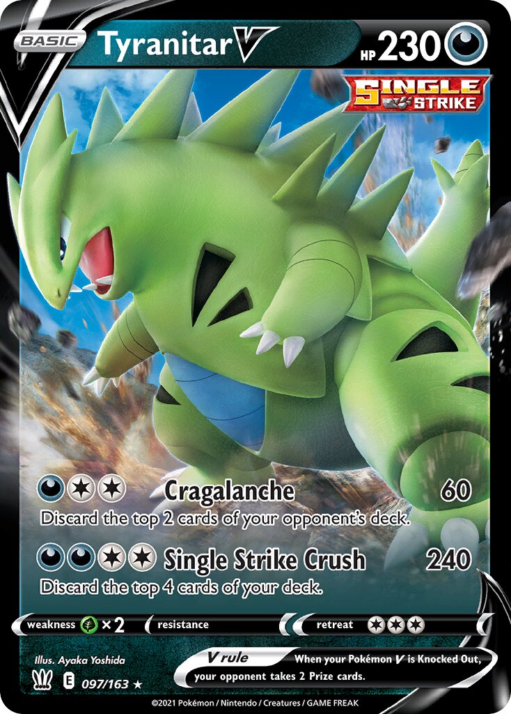 Tyranitar V 097/183 — Battle Styles (English Pokémon TCG card)