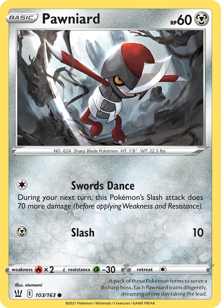 Pawniard 103/183 — Battle Styles (English Pokémon TCG card)