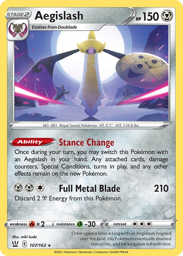 Aegislash 107/183 — Battle Styles (English Pokémon TCG card)