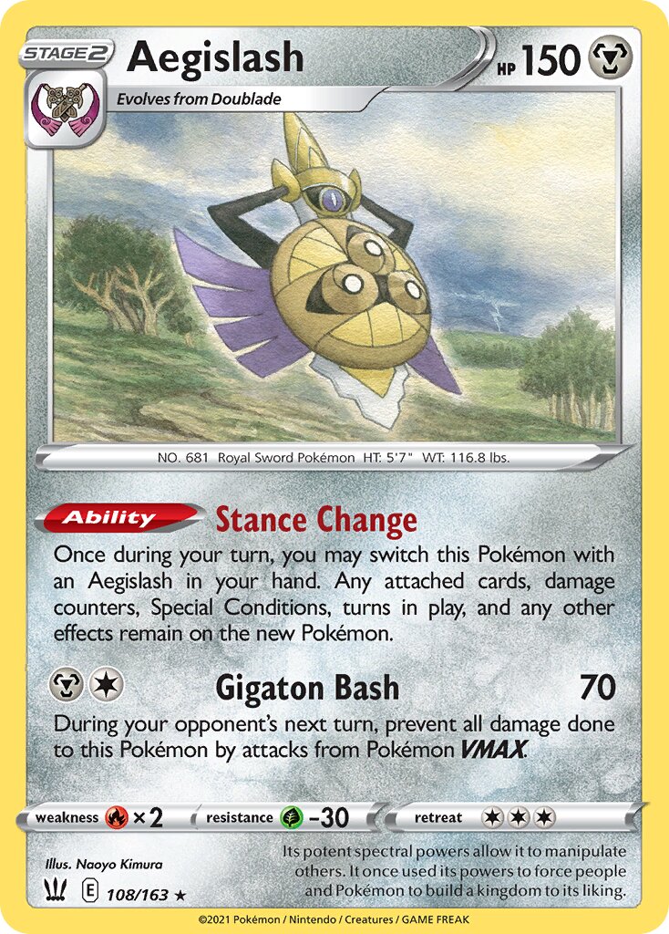 Aegislash 108/183 — Battle Styles (English Pokémon TCG card)