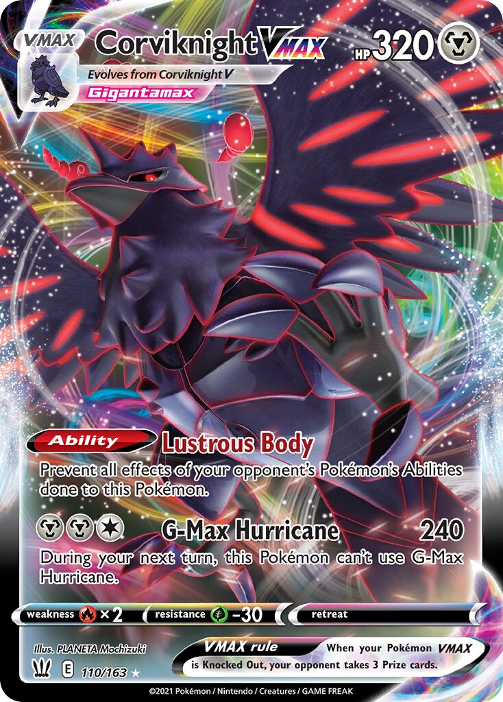 Corviknight VMAX 110/183 — Battle Styles (English Pokémon TCG card)