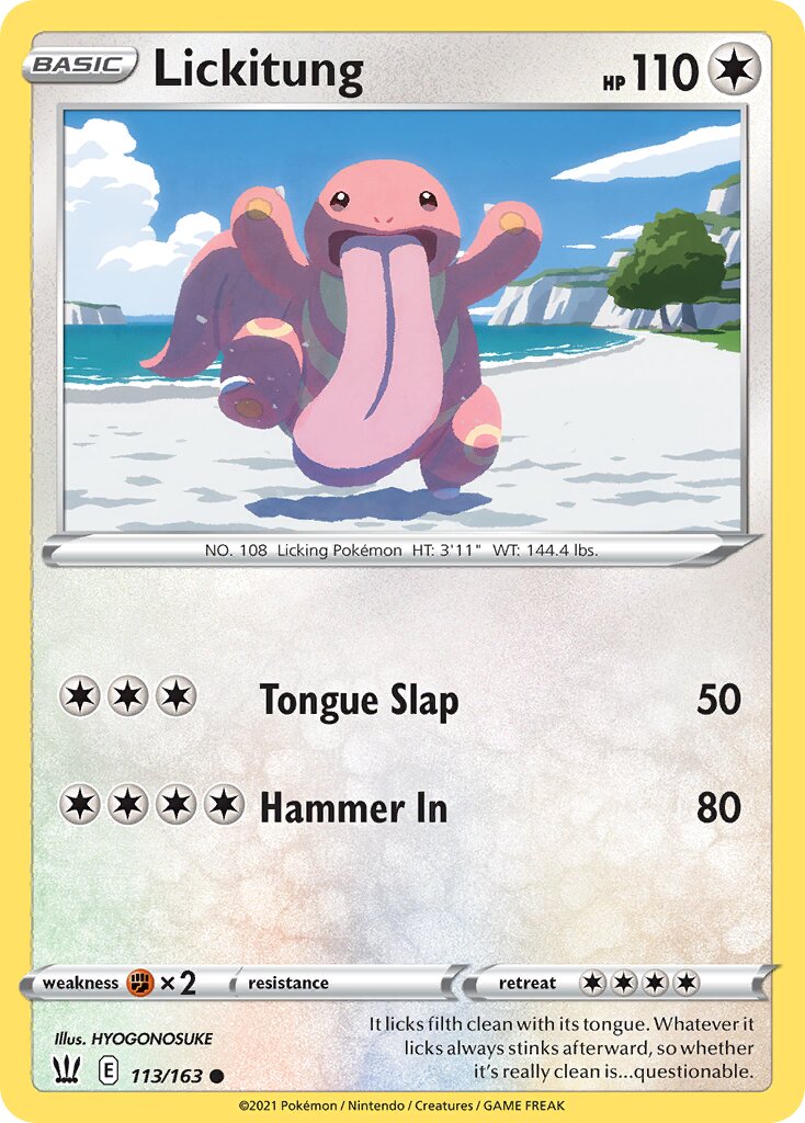 Lickitung 113/183 — Battle Styles (English Pokémon TCG card)