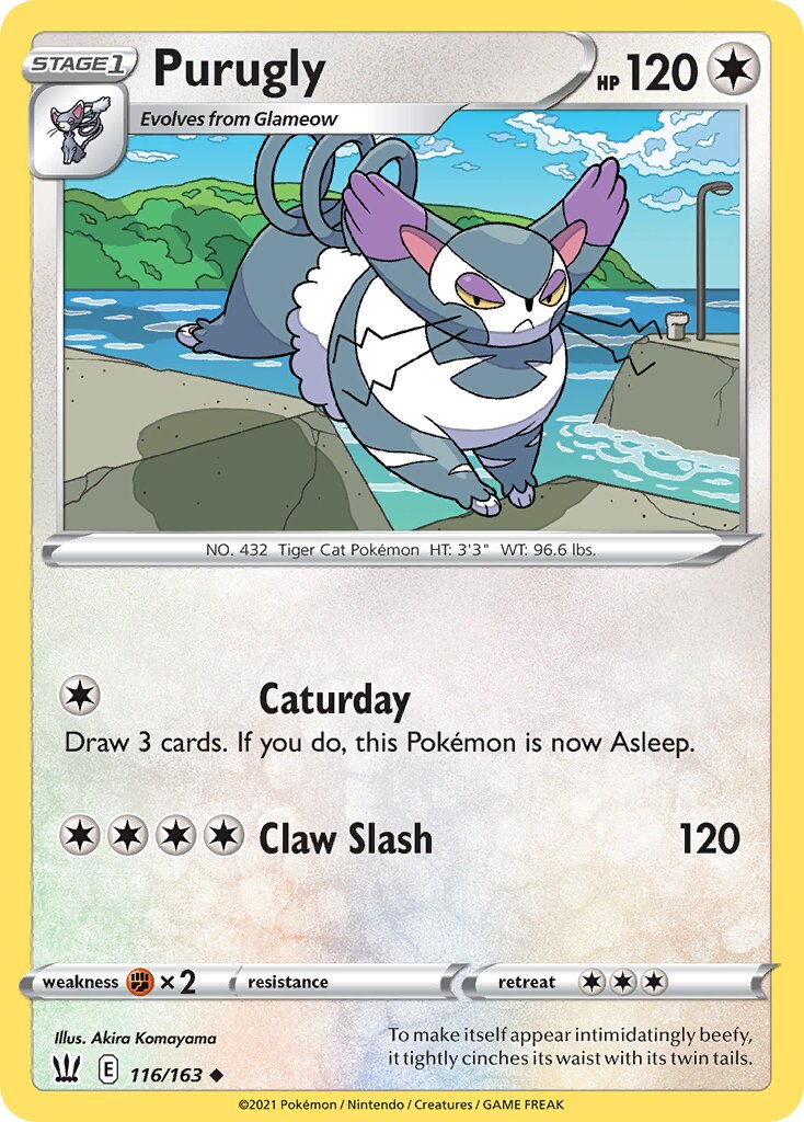 Purugly 116/183 — Battle Styles (English Pokémon TCG card)