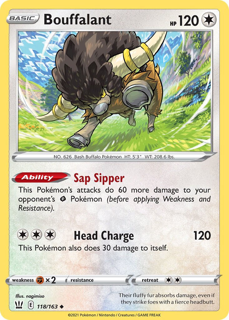 Bouffalant 118/183 — Battle Styles (English Pokémon TCG card)