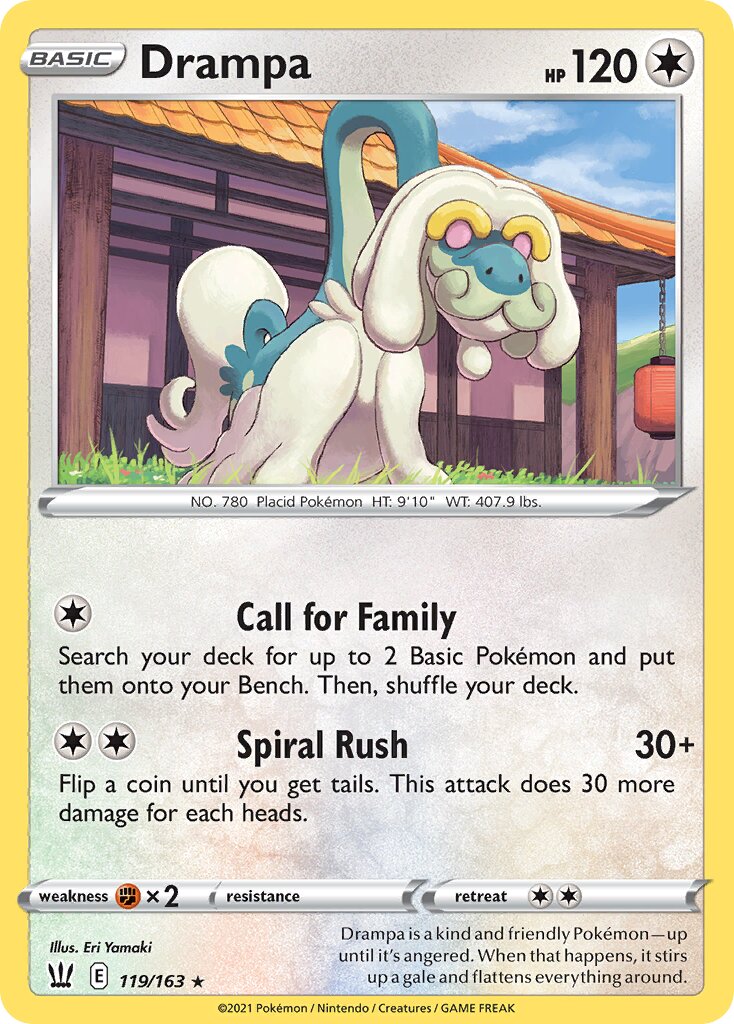 Drampa 119/183 — Battle Styles (English Pokémon TCG card)