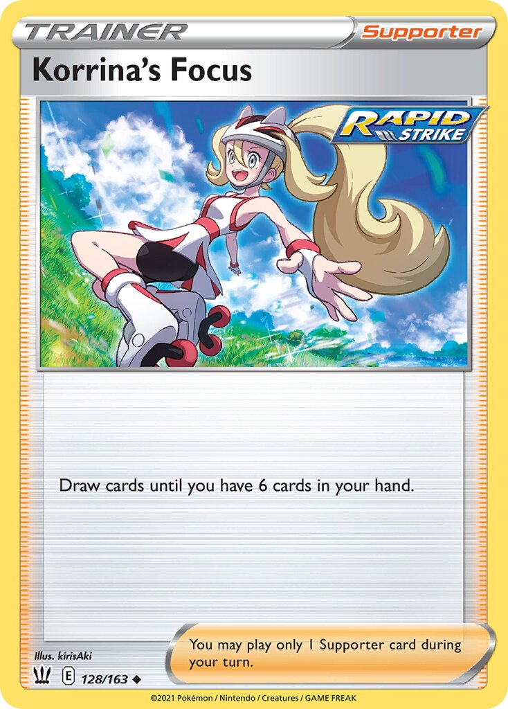 Korrina's Focus 128/183 — Battle Styles (English Pokémon TCG card)