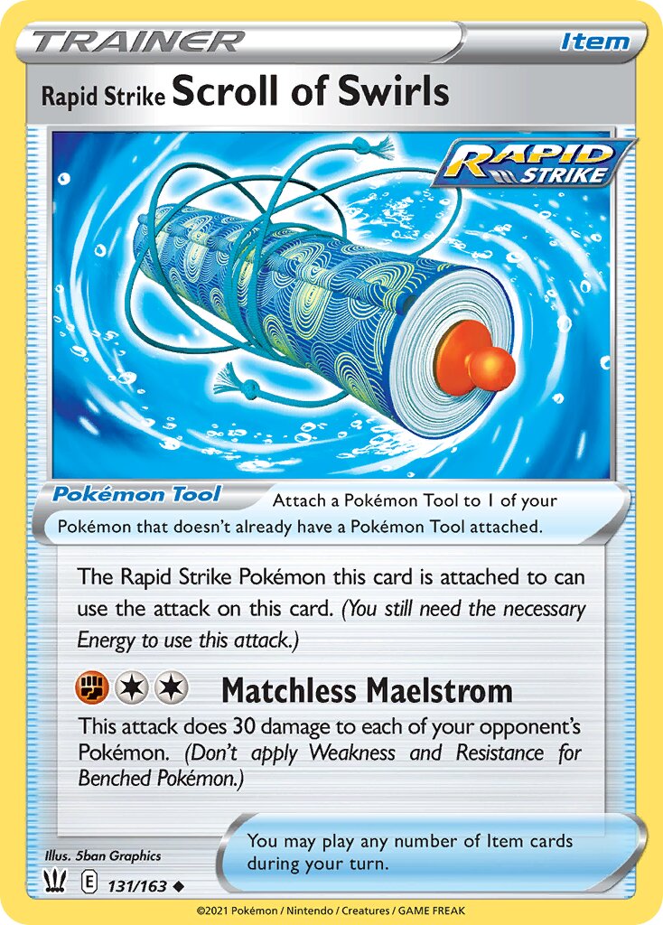 Rapid Strike Scroll of Swirls 131/183 — Battle Styles (English Pokémon TCG card)