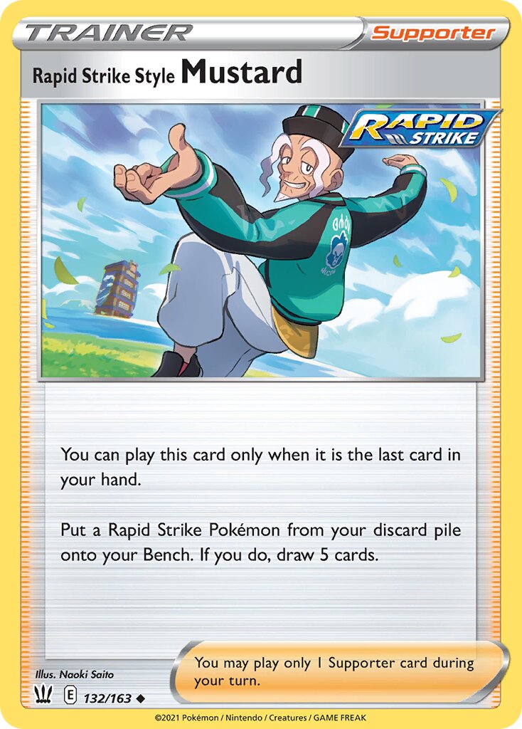 Rapid Strike Style Mustard 132/183 — Battle Styles (English Pokémon TCG card)