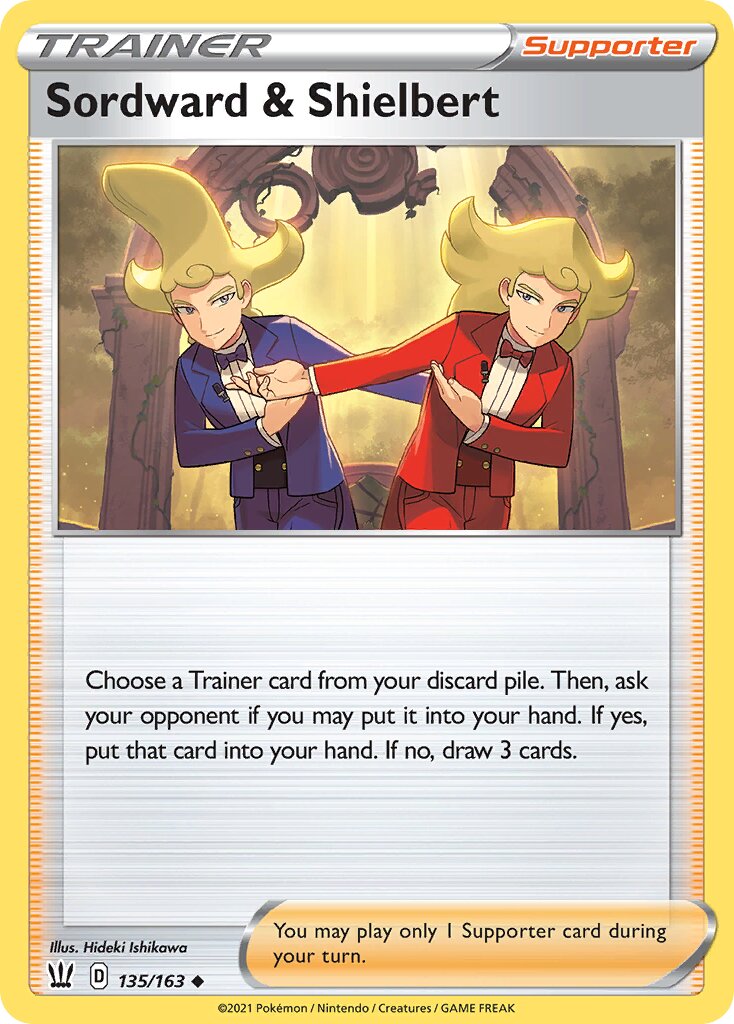 Sordward and Shielbert 135/183 — Battle Styles (English Pokémon TCG card)