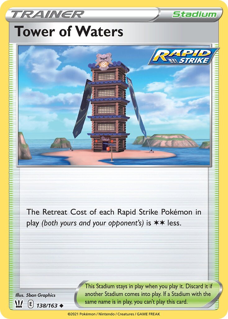 Tower of Waters 138/183 — Battle Styles (English Pokémon TCG card)