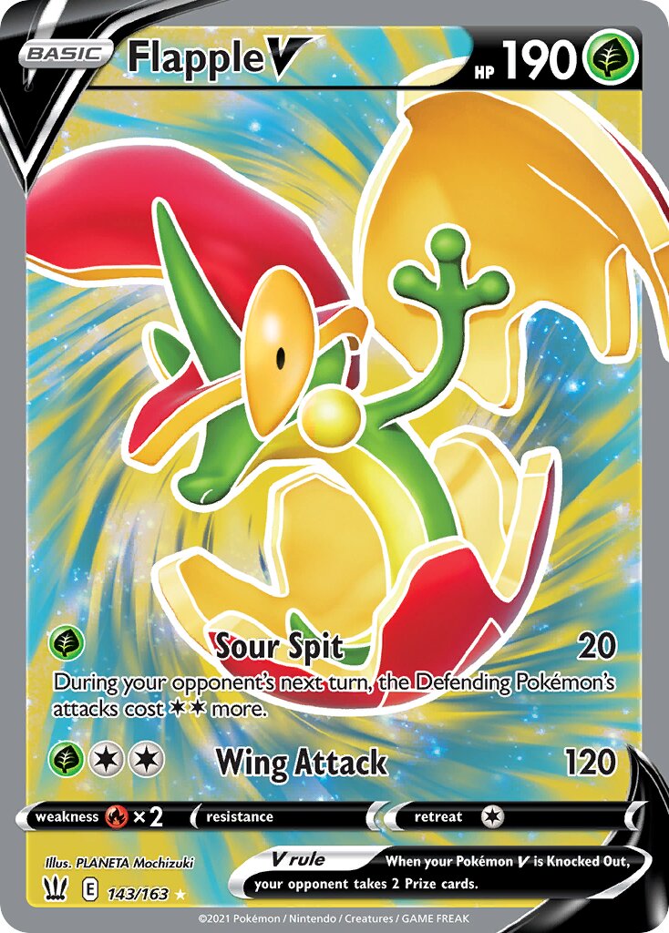 Flapple V 143/183 — Battle Styles (English Pokémon TCG card)
