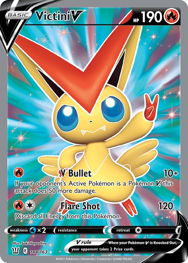 Victini V 144/183 — Battle Styles (English Pokémon TCG card)