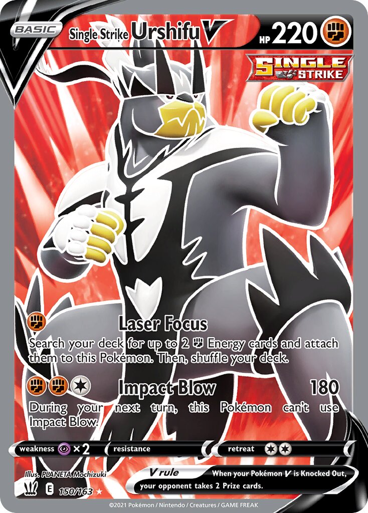 Single Strike Urshifu V 150/183 — Battle Styles (English Pokémon TCG card)