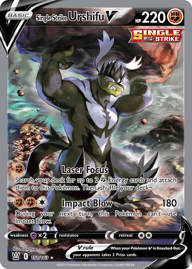 Single Strike Urshifu V 151/183 — Battle Styles (English Pokémon TCG card)
