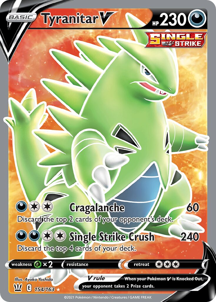 Tyranitar V 154/183 — Battle Styles (English Pokémon TCG card)