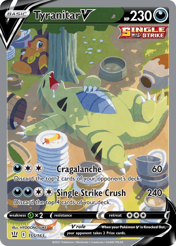 Tyranitar V 155/183 — Battle Styles (English Pokémon TCG card)