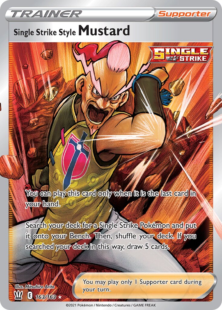 Single Strike Style Mustard 163/183 — Battle Styles (English Pokémon TCG card)