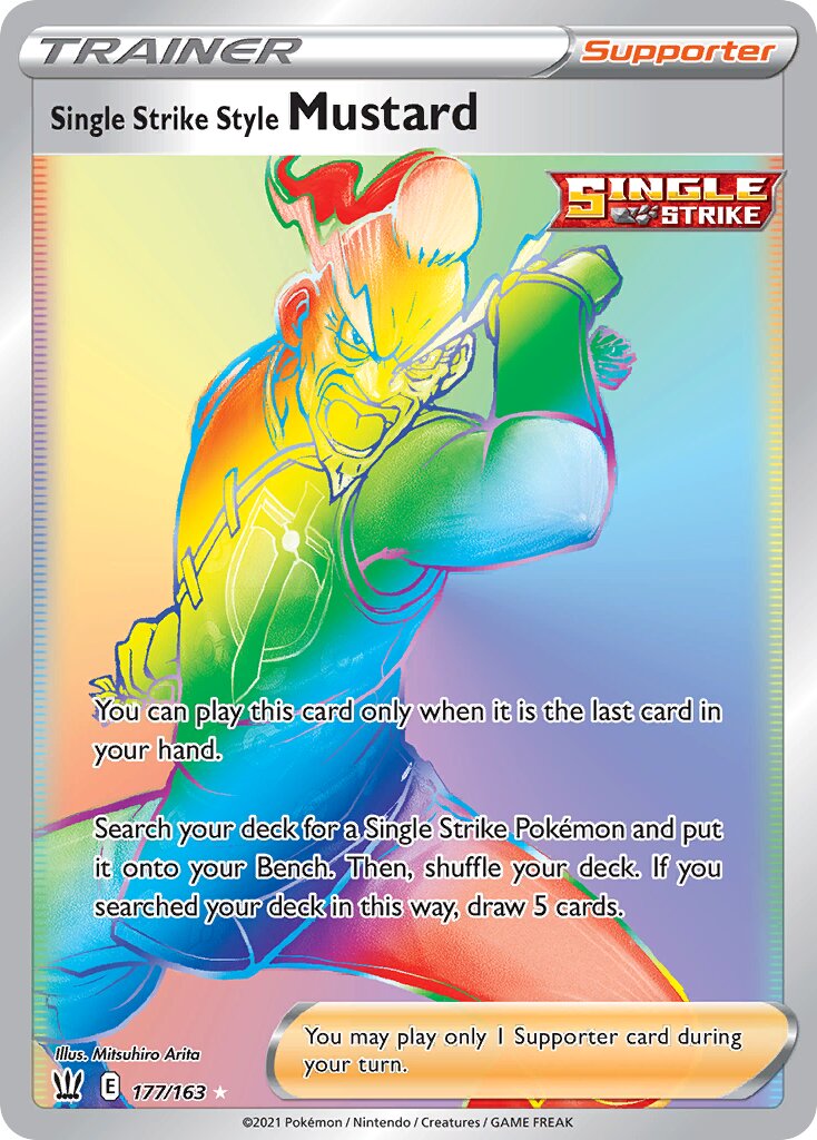 Single Strike Style Mustard 177/183 — Battle Styles (English Pokémon TCG card)