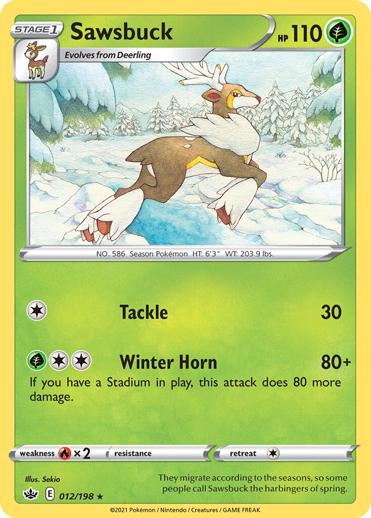 Sawsbuck 012/233 — Chilling Reign (English Pokémon TCG card)