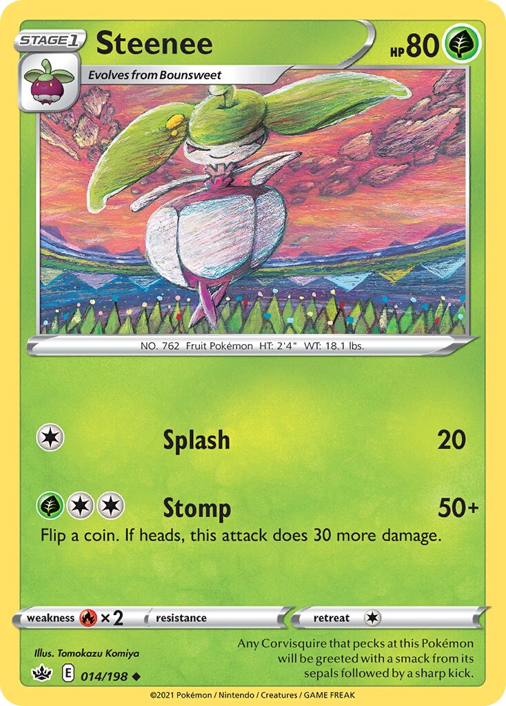 Steenee 014/233 — Chilling Reign (English Pokémon TCG card)