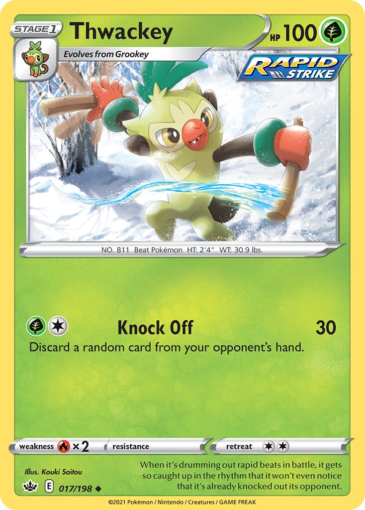Thwackey 017/233 — Chilling Reign (English Pokémon TCG card)