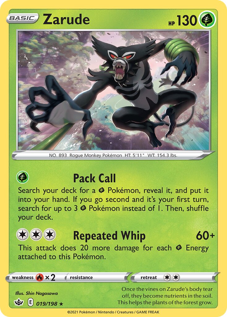 Zarude 019/233 — Chilling Reign (English Pokémon TCG card)