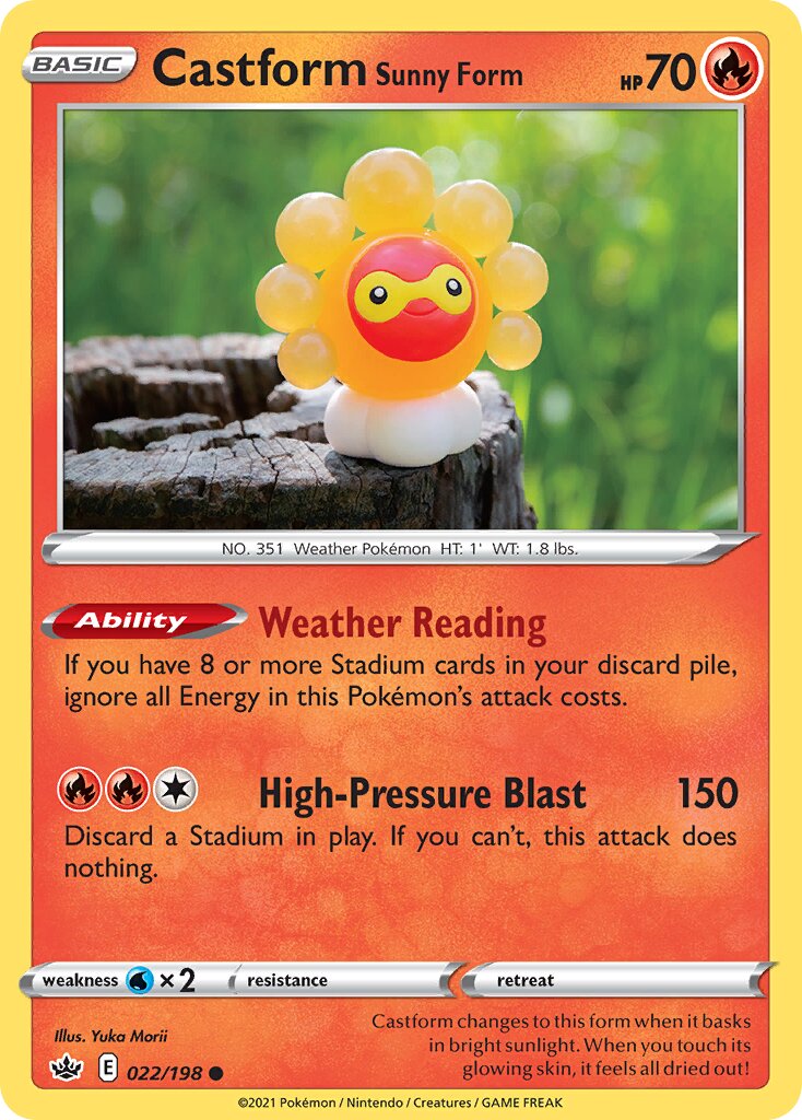 Castform Sunny Form 022/233 — Chilling Reign (English Pokémon TCG card)