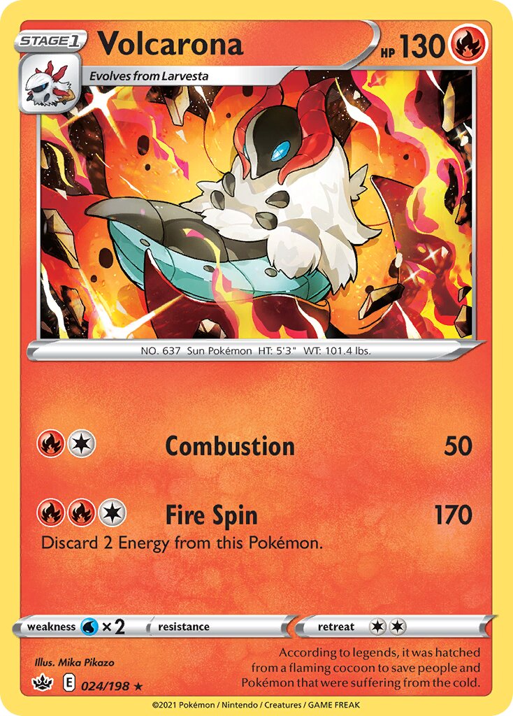 Volcarona 024/233 — Chilling Reign (English Pokémon TCG card)