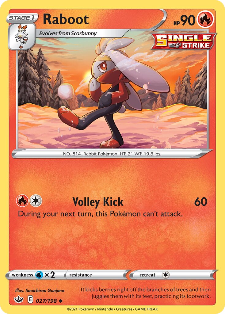 Raboot 027/233 — Chilling Reign (English Pokémon TCG card)
