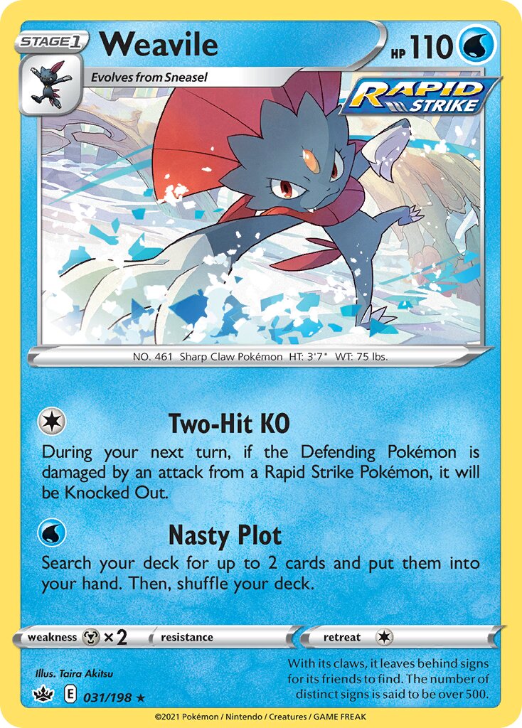 Weavile 031/233 — Chilling Reign (English Pokémon TCG card)