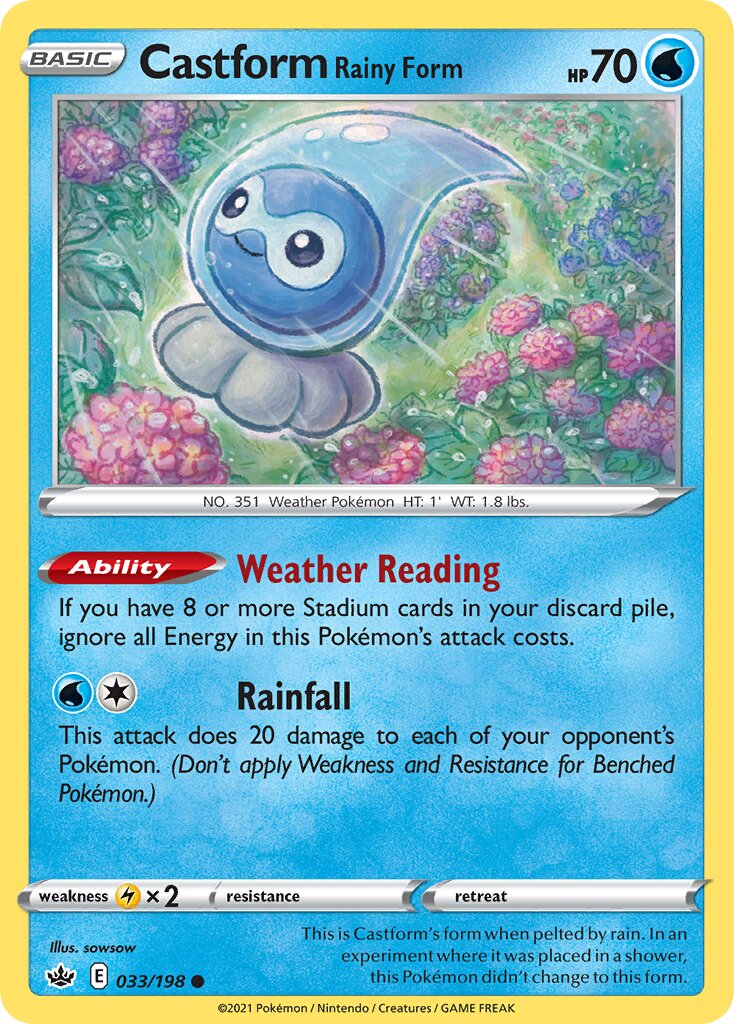 Castform Rainy Form 033/233 — Chilling Reign (English Pokémon TCG card)