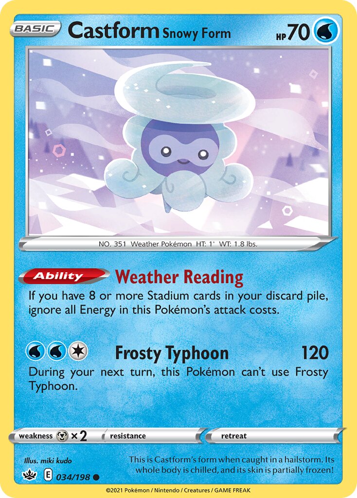 Castform Snowy Form 034/233 — Chilling Reign (English Pokémon TCG card)