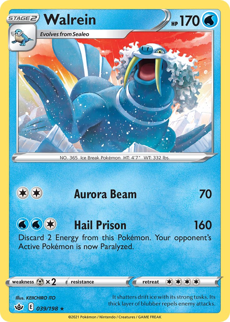 Walrein 039/233 — Chilling Reign (English Pokémon TCG card)