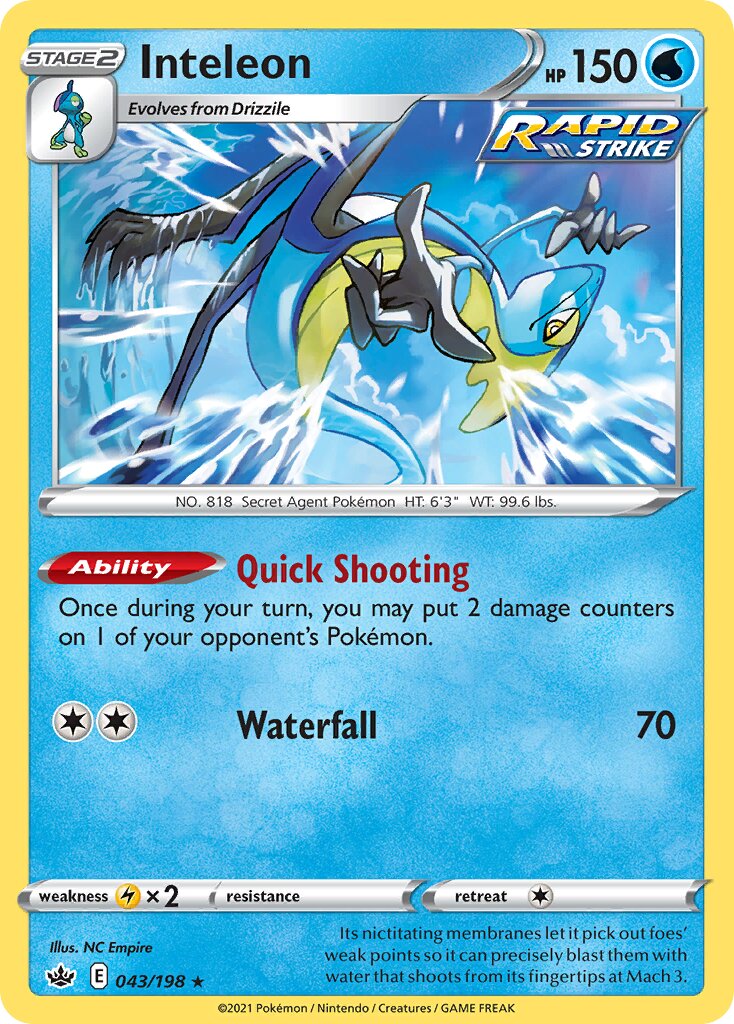 Inteleon 043/233 — Chilling Reign (English Pokémon TCG card)