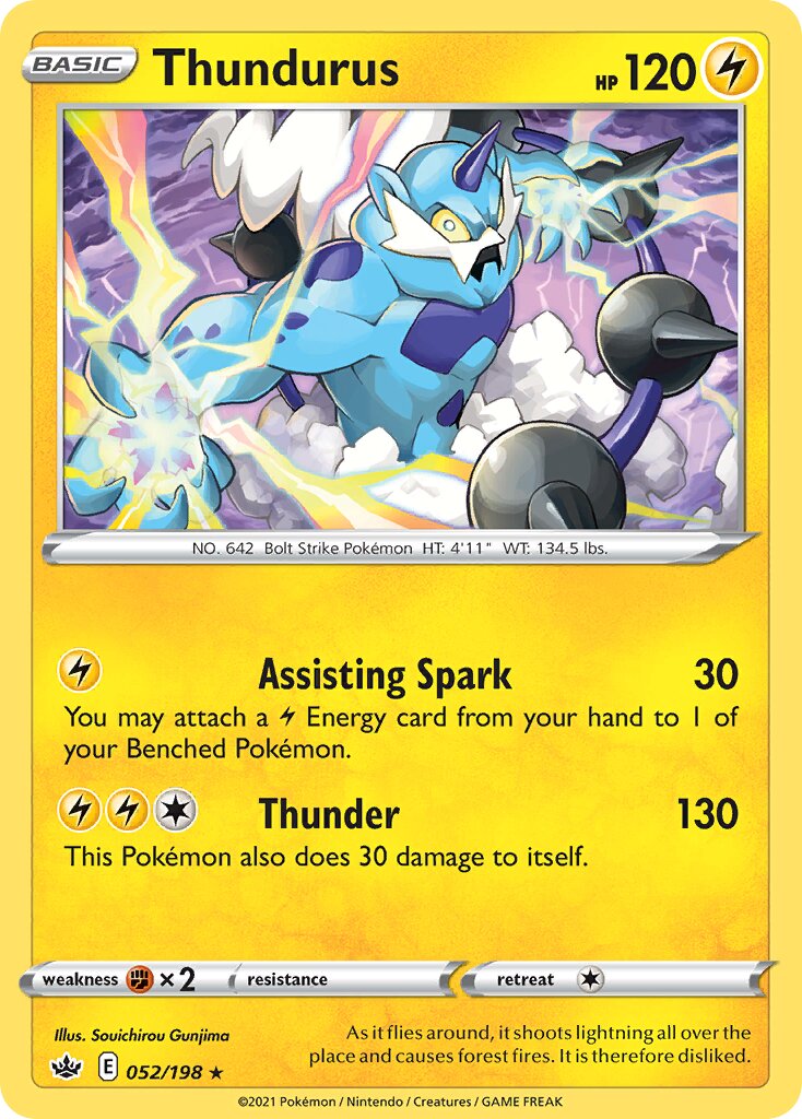 Thundurus 052/233 — Chilling Reign (English Pokémon TCG card)