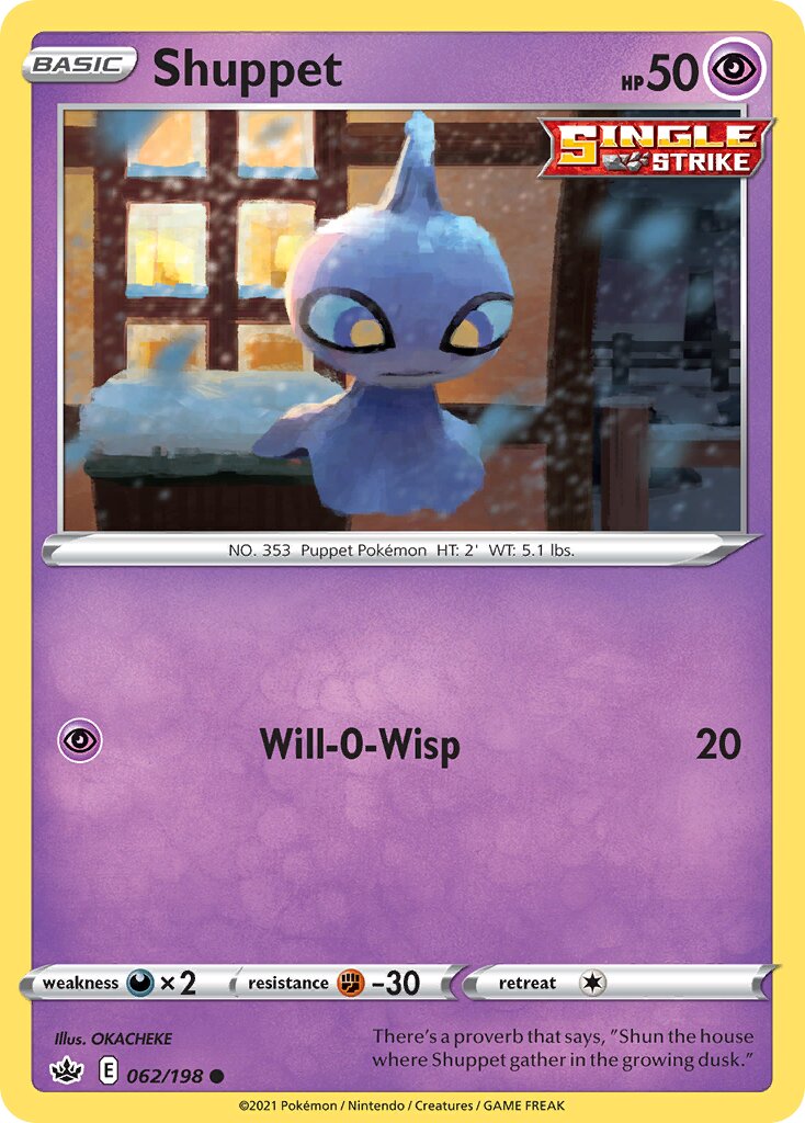 Shuppet 062/233 — Chilling Reign (English Pokémon TCG card)