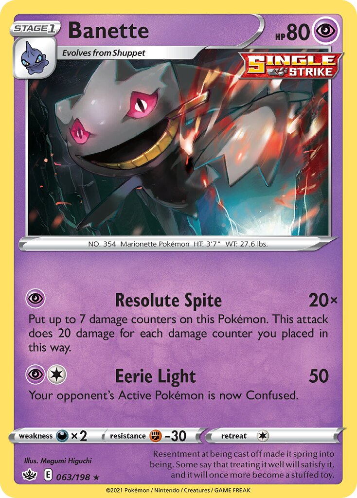Banette 063/233 — Chilling Reign (English Pokémon TCG card)