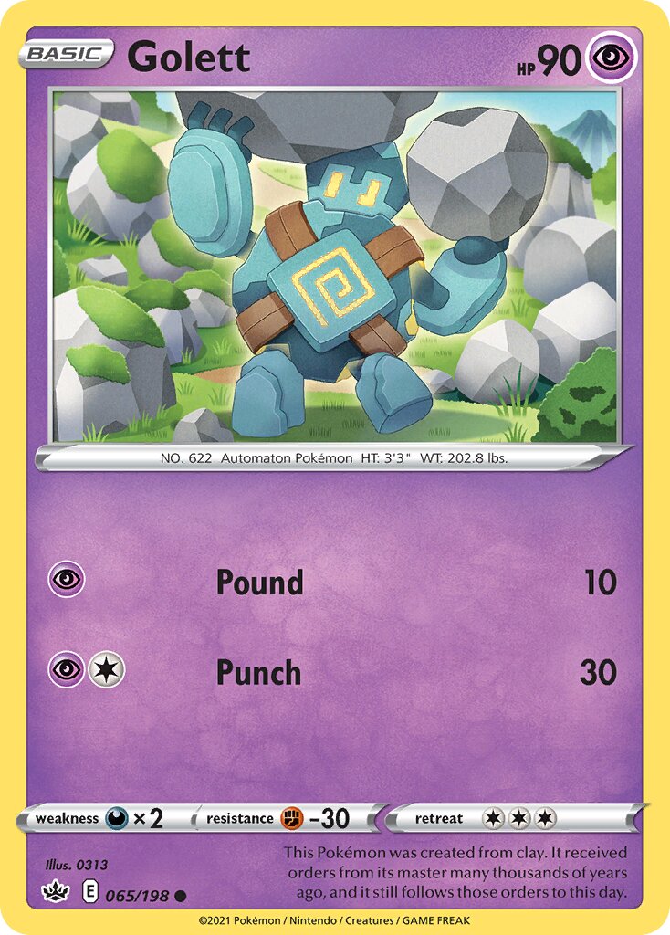 Golett 065/233 — Chilling Reign (English Pokémon TCG card)